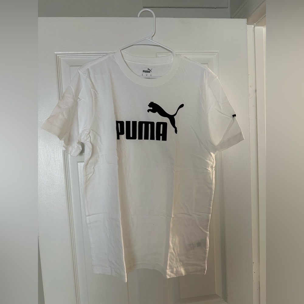 Puma White Tee with Black Logo